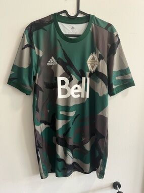 Vancouver Whitecaps FC adidas Camo Men's Soccer Warm-up Jersey Size M